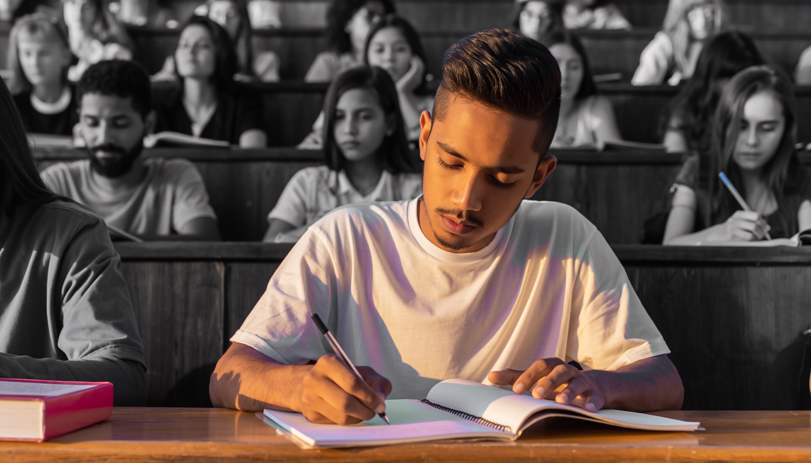 Person in peaceful contemplation